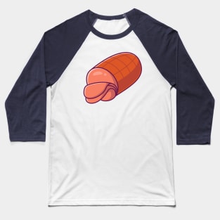 Beef Meat Slice Cartoon Baseball T-Shirt